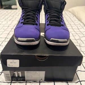 Jordan 6-17-23 Black and Purple Sneakers